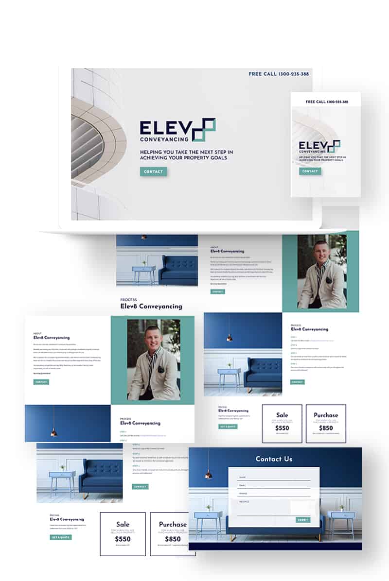 Elev8 Conveyancing Branding Web Design Toowoomba