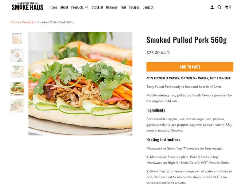 DF Smoke Haus website design