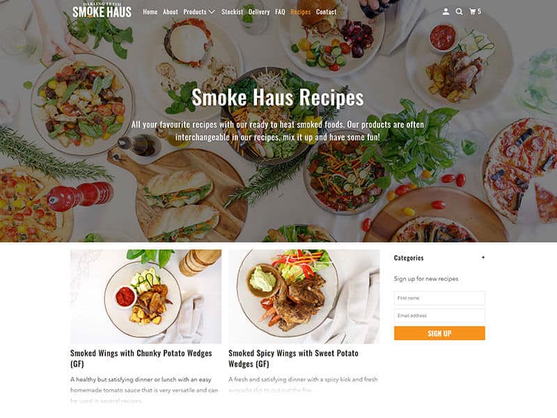 DF Smoke Haus website design